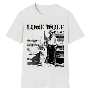 Women's Fitted Round Neck Shortsleeve Cotton Tshirt - Chuck Norris Lone Wolf McQuade Graphic, Casual Streetwear Women's Clothes Top