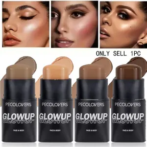 1PC Cream Contouring Stick with Multiple Shades - Bronzer in a Deep Brown Tone, Blends Effortlessly for a Natural Sculpted Appearance – Perfect for Daily Makeup, Water-Resistant, And User-Friendly for a Natural Makeup
