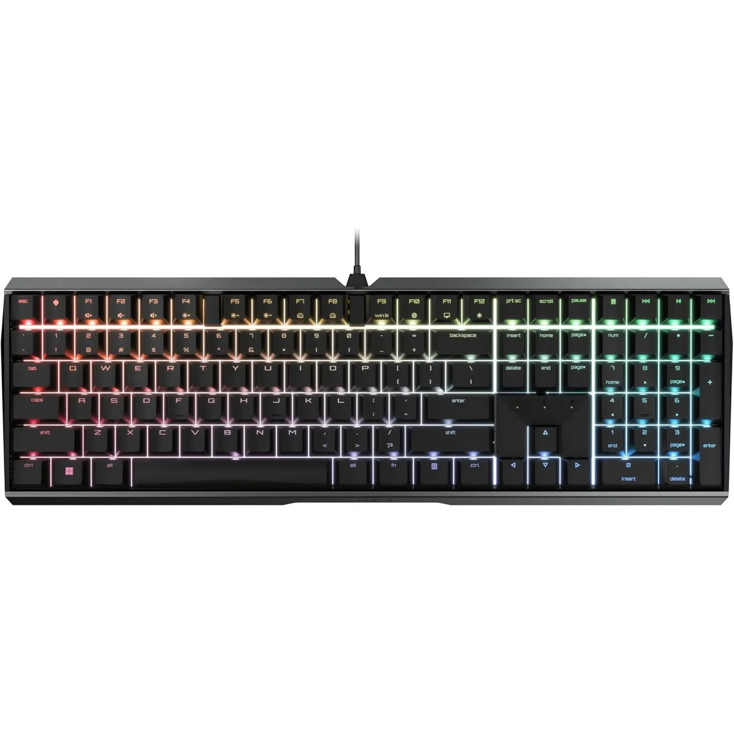 Cherry MX 3.0S, Wired Mechanical Gaming Keyboard, Robust Aluminum Housing, RGB-Lighting, Full Key Rollover, Anti Ghosting, MX2A Silent RED Switches, Black