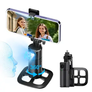 Selfie Stick with 360 Degree Rotation, Gesture Control, Ai Face and Body Tracking, No APP Needed, Ideal for Vlogs, Content Creators, Travelers