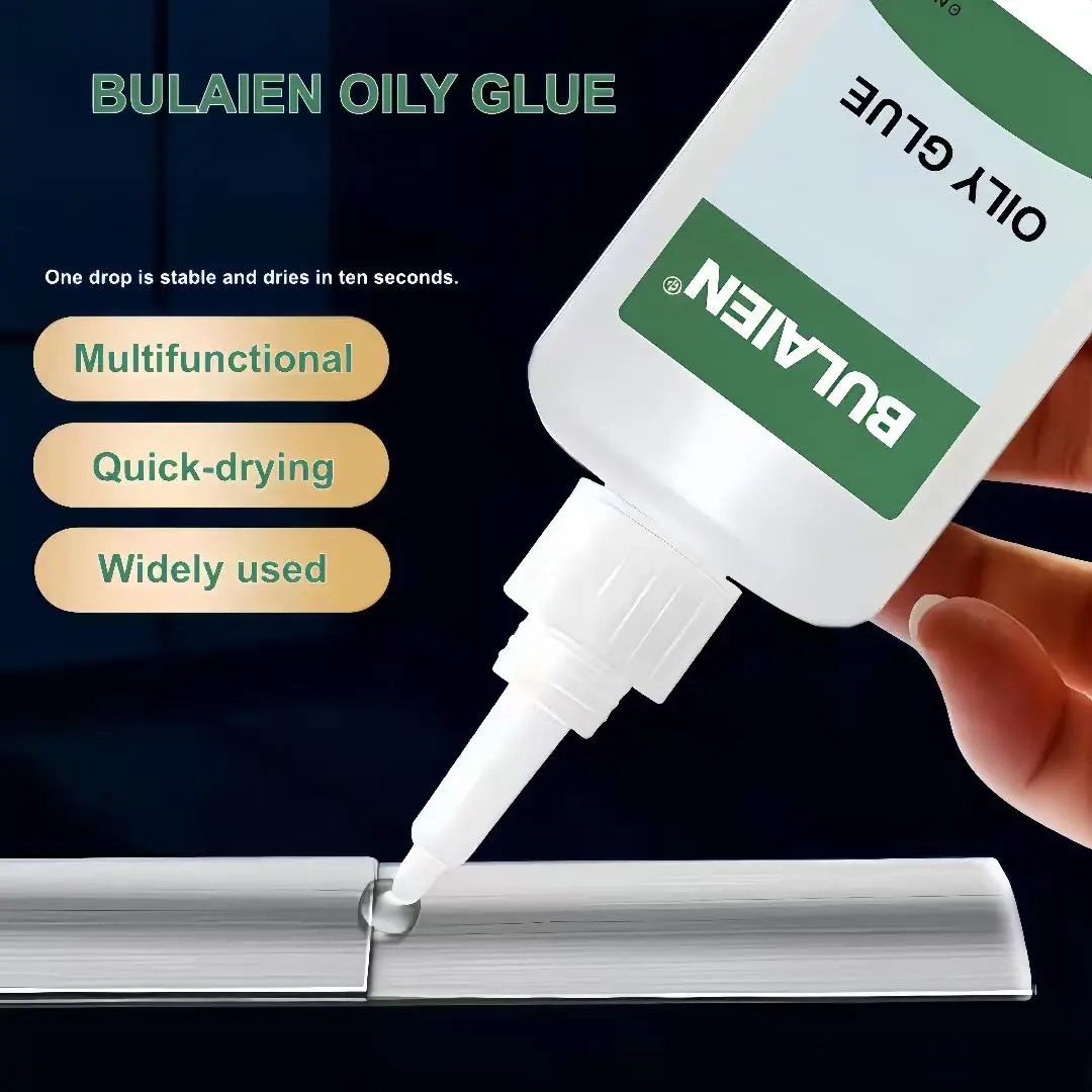 Strong Oil-Based Glue, Strong Adhesion, Fast-Drying Adhesive, 10 Seconds Dry Time, Suitable for Metal, Plastic, Leather, Glass, Acrylic, Wood