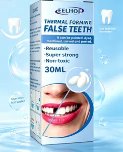 Malleable Thermal Beads for Temporary Tooth Filling and Denture Repair, Reusable with a Customizable Fit for Gaps, Oral Care Kit, 30ml, Dentures Temporary Fillings