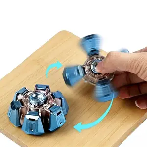 2Pcs Mechanical Deformation Silhouette Design Fidget Spinners Smooth Rotating Finger Toys for Party Favors Novelty Toys Gift for Adults Ages 12+