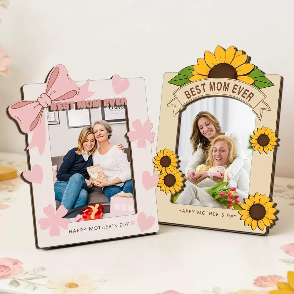Mother's Day Best Gift for Mom Wooden Display Frame ,Commemorative Keepsake Gift from Son or Daughter to Mother
