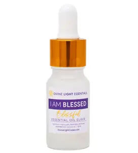 I Am Blessed Blissful Elixir – Frequency Lifter - Blue Lotus & Rose - Dropper Bottle - diffuser blend Healthcare Solution