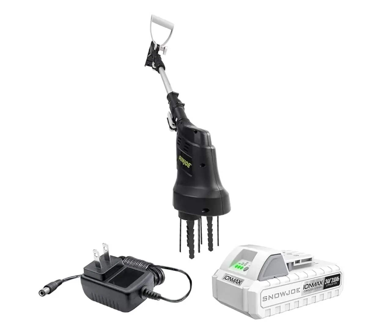 Restored Sun Joe 24V 24V-CTLR-LTE | 2-in-1 Hand Held & Long Handle Tiller Cultivator (Refurbished)
