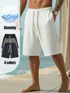 Men's Solid Pocket Short, Lightweight Breathable Shorts, Casual Breathable Comfortable Shorts, Men's Shorts - Solid Colored Sports and Leisure Pants, All-Season Suitable Men's Clothing Shorts, Ideal for Daily Exercise Running and Leisure Walking.