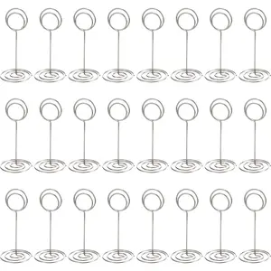 24 Pack 3.35 Inch Table Number Holders, Place Card Holder, Mini Table Card Holders, Cute Picture Holder Photo Holders for Wedding Reception Party, Table Centerpieces