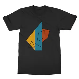 Men's geometric art and contemporary fashion Graphic T-Shirt - Short Sleeve Crew Neck Regular Fit Casual Wear | Soft & Breathable Fabric, Durable Print, Everyday Comfort, Machine Washable, modern geometric design with bold colors and abstract shapes