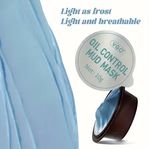 VGO Oil Control Mud Mask 10g x8 Pcs Deep Clean Pores Remove Blackheads Purify Nourish Firming Brighten Hydrate Propolis Scent All Skin Types