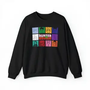 Hunter x Hunter Color Characters Anime Unisex Heavy Blend Crewneck Sweatshirt, Hunter x Hunter Anime Sweater, Anime Gift For Him or Her