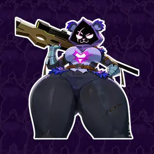 Sniper Bear Anime Sticker – Fortnite-Inspired Character Vinyl Decal for Gamer Setup & Console