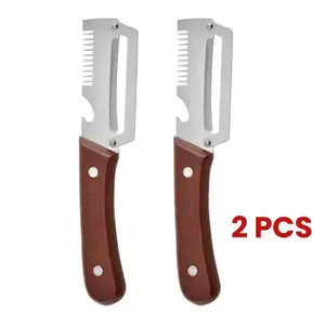 2 PCS Household Stainless Steel Peeler/peeler, Kitchen Sugarcane and Lettuce Slicer, Commercial Thickened Slicer