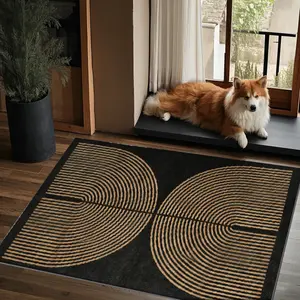 Velvet soft and comfortable patterned printed carpet, suitable for multiple scenarios, available in various sizes, soft and non-shedding, Fluffy Modern Rug