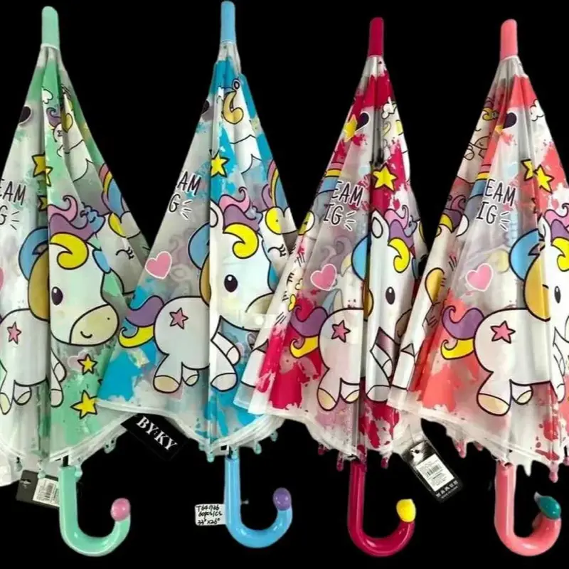 Kids Umbrella with Different Cartoon Designs - Colorful Patterns for Children's Rain Protection