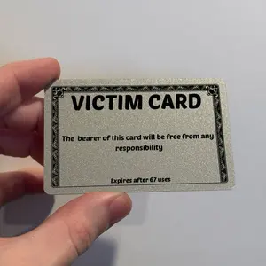 Plastic Victim Card - Funny Card for your wallet - Gag gift and stocking stuffer