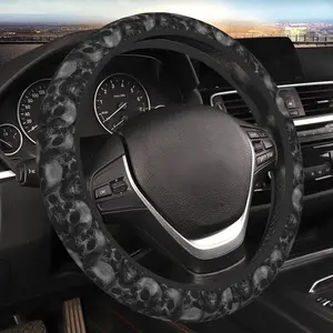 Scary Skull  Steering Wheel Cover for Women Men Girls  Accessories Decor Anti-Slip Neoprene Auto Steering Wheel Covers Protector Universal 15 Inch