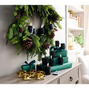 Cozy Cottage by Liz Marie Set of 12 LED Taper Tree Clip-On Candles