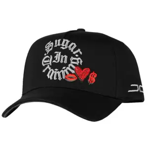 Jc Hats SUGAR  BLACK SnapBack for Man - Black Snapback Cap with Distinctive Logo Design