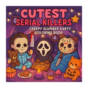 Cute Creepy Slasher Coloring Book Horror Parody Adult Coloring Fun - Paperback