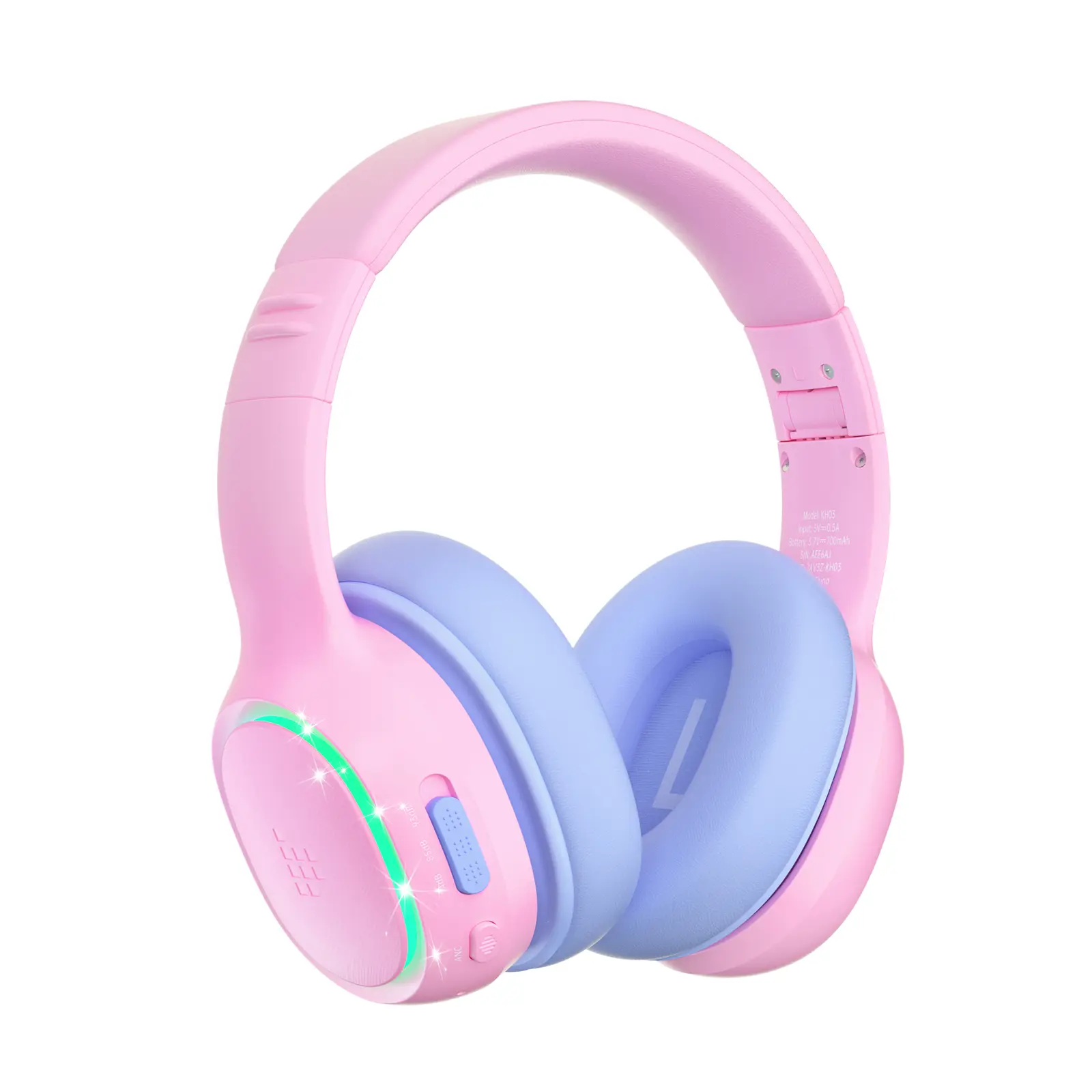 Tronsmart - KH03 Wired Kids Headphones for School Travel, Safe Volume Limited, Foldable Over-Ear Girls Boys Headphones, iPad/Tablet