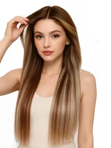 Clip-in Long Straight Hair Extension, Gorgeous Fluffy Wigs for Women, Hair Piece for Party, Daily Use