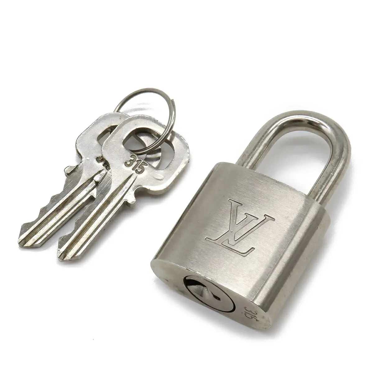 Pre-owned Louis Vuitton Sterling Silver 925 (Ag925) Small Leather Goods Metal Padlock Lock No.315