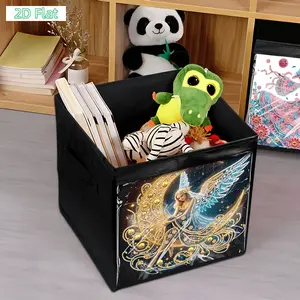 2D FLATDIY Diamond Painting Storage Box Canvas Organizer Box Diamond Painting Kit Diamond Painting Storage Container for Home and OffiDIY Diamond Painting Kit for Adults & Beginners, No Skills Needed. Sparkling Art to Brighten Rooms & Perfect Festive Gift
