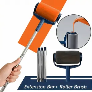 Adjustable Wall Roller Brush Set, Latex Paint Tool Kit, Extendible Handle Design, Ideal for Texture Painting & Artwork Application