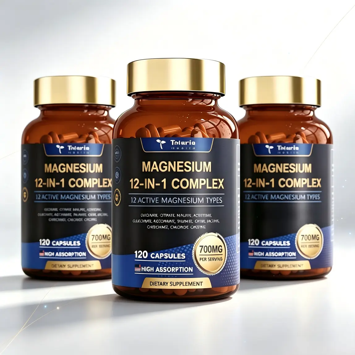 You Need 12-in-1 Magnesium Complex 700mg - Supplement with Glycinate Citrate Malate Oxide Taurate Aspartate Orotate, Vegan Capsules for Muscle, Heart, and Relaxation Support