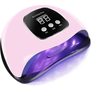 UV Light for Nails, 48W UV LED Nail Lamp for Gel Polish, Fast Nail Dryer with Automatic Sensor, 3 Timer Setting, Small and Portable, LED Nail Light for Fingernail and Toenail for Gifts for Women