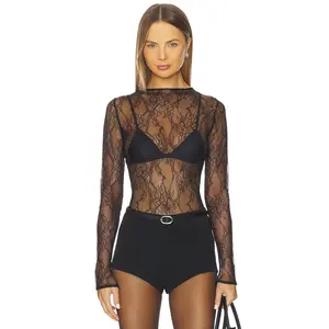 Undress Code Body Electric Bodysuit Black in Black