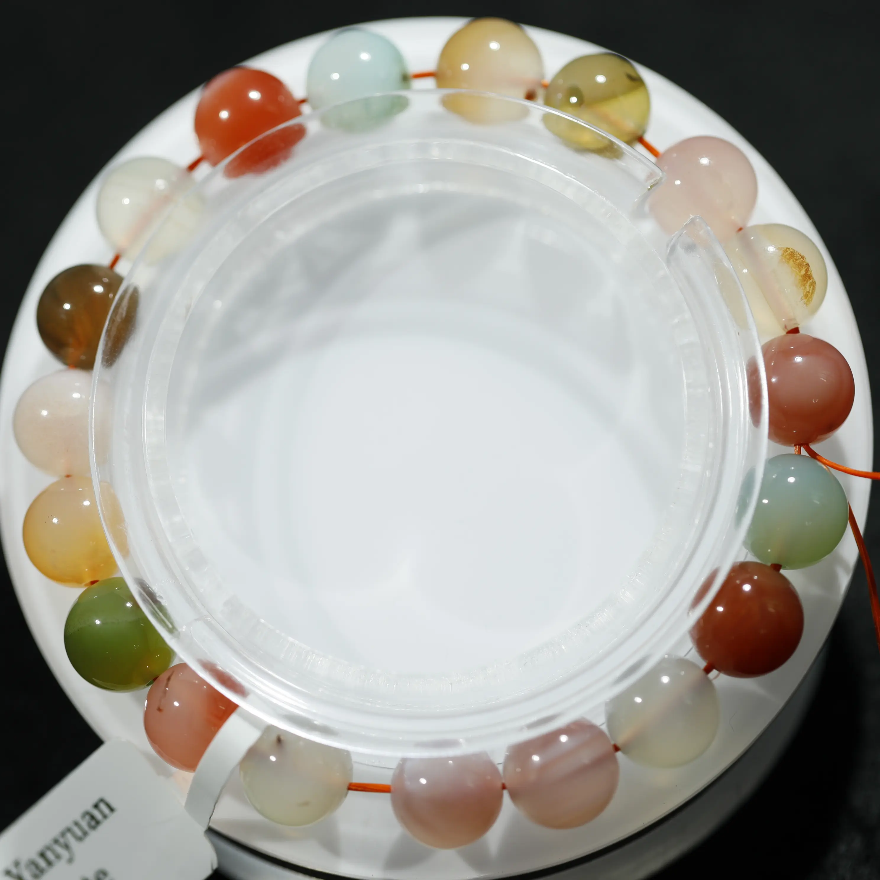 【Yanyuan agate】Yanyuan agate Beaded Bracelets for Women,Stretch Healing Bracelet Stone Jewelry Gifts