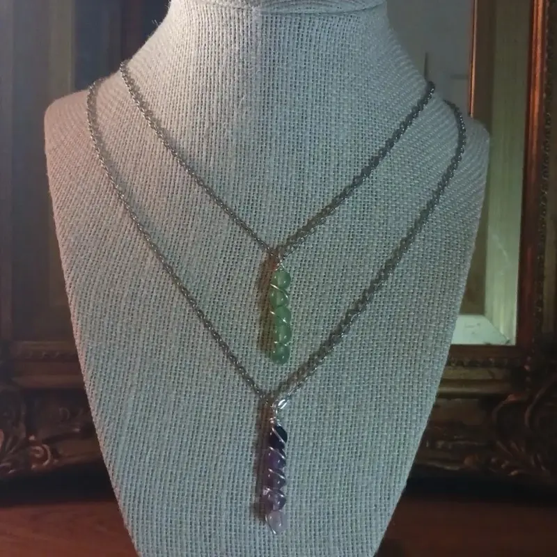 Lily crystal necklace