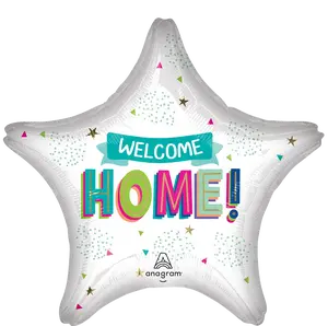 Jumbo "Welcome Home" Foil Super Shape Balloon