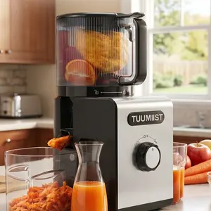 Cold Press Juicer Machine, 6.5" Large Feed Chute Masticating Extractor, Easy to Clean for Whole Fruits & Vegetables, High Yield