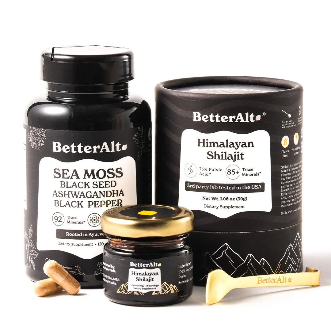 BetterAlt Ultimate Energy Duo | Lab-Tested | Himalayan Shilajit | 75 Servings |...