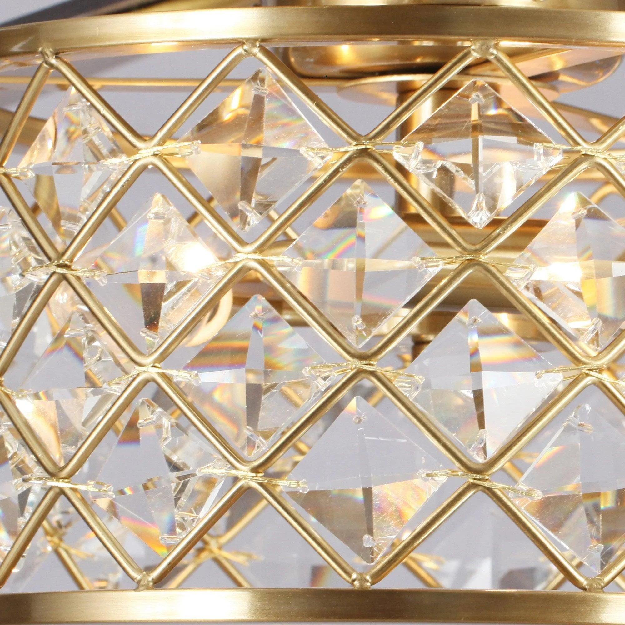 Luxurious 52-Inch Gold Ceiling Fan with Dimmable LED Light & Remote Control | Modern Elegant Home Decor