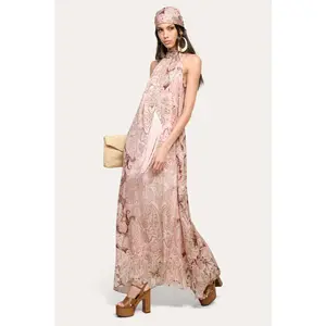 Annie Silk Halter Dress