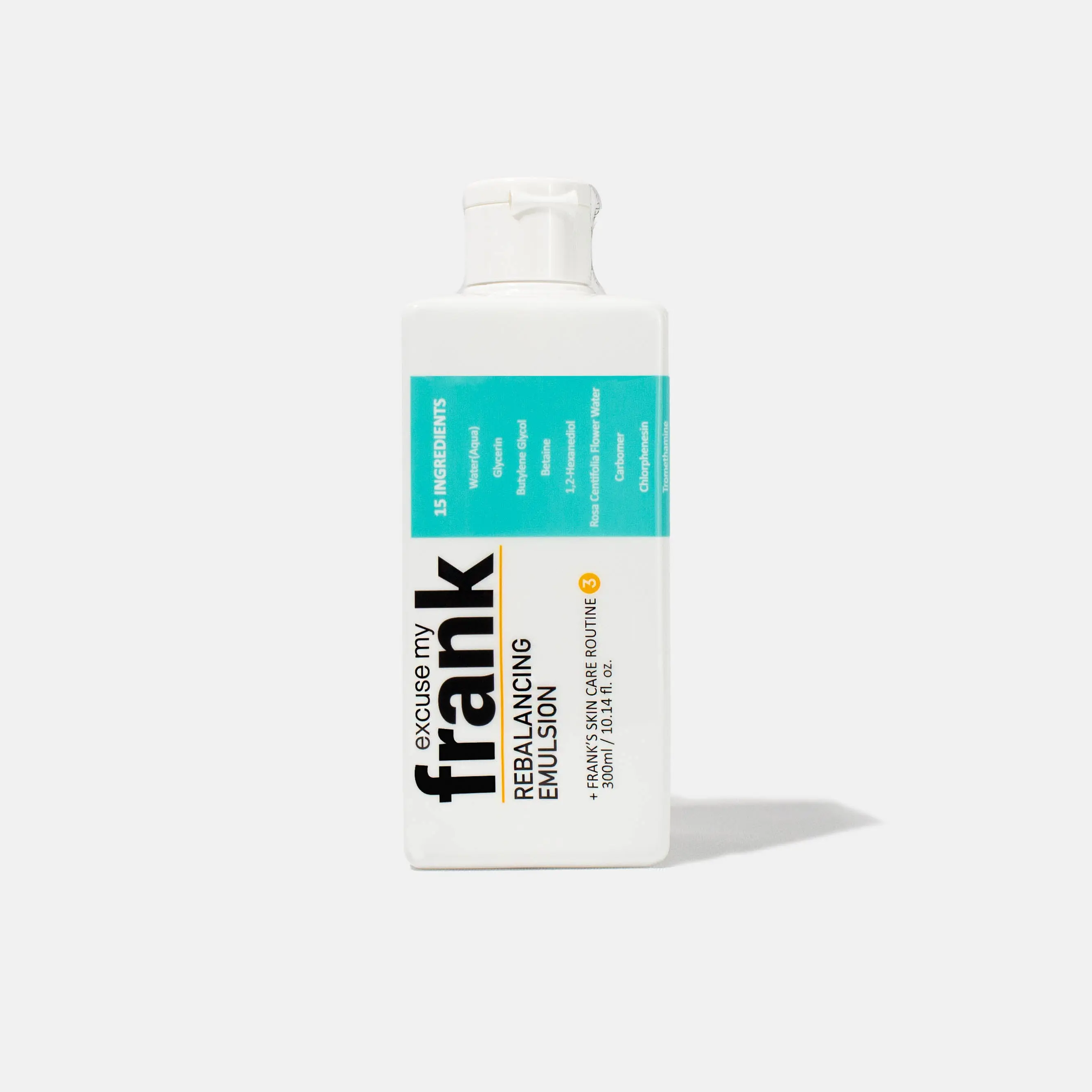 Excuse My Frank Rebalancing Emulsion - Paraben-Free Lightweight Gel Face Moisturizer with Hyaluronic Acid, Rosa Centifolia Flower Water, Oil-Moisture Balance, Oil Control for All Skin Types, 300g (Evening Use)