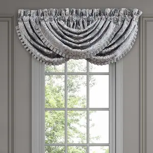 Krista Powder Blue Waterfall Window Valance