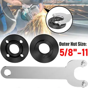 Angle Grinder Nut Angle Grinder Wrench Kit 5/8-11 Flange Metal Lock Nut for Compatible with Dewalt Milwaukee Makita193465-4