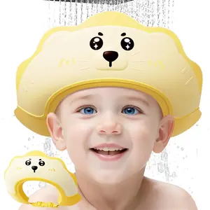 Baby Shower Cap Soft Adjustable Toddler Bath Cap Shield Kid Shower Hat Shampoo Bathing Protection Head Eye Ear Shampoo Caps for Toddler Baby Kids Makes the Bath More Fun
