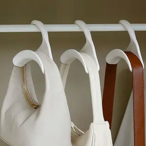 Bag Hanger, Purse Hanger Closet, Purse Hooks For Closet, Handbag Hanger, White Storage Organizer For Backpacks, Clothes Or Handbag 5pcs