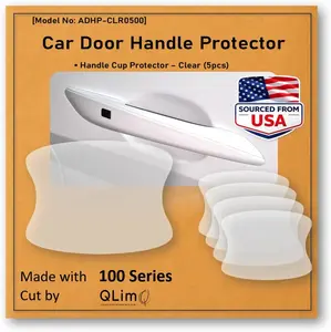 [M]pcs Customized Car Door Handle Cup Protector Made with M Paint Protection Film, Sticker/Guard, Clear(Transparent), Anti Scratch, Universal Fit for Most Cars (Clear/pcs)