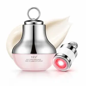 YCZ Electric Vibration Eye Cream with Red Light, Caffeine & Hyaluronic Acid, Anti-Puffiness Dark Circle Remover, Firming Smooth Fine Lines Hydrating Eye Skin Care