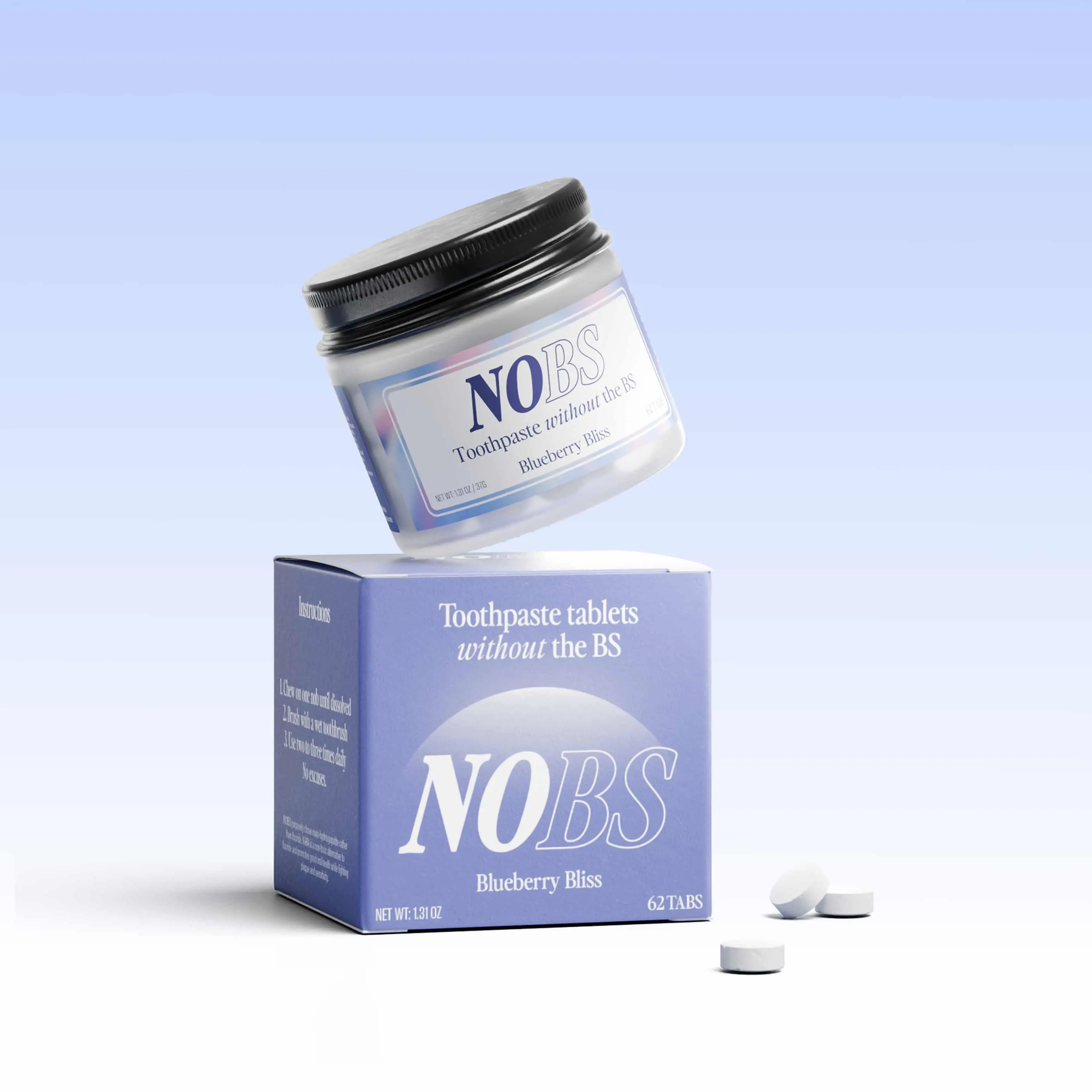 NOBS Toothpaste Tablets (Blueberry Bliss)