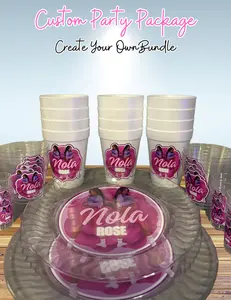 Custom Party Supplies, Cups, Shot Glasses, Plates, Fans, Styrofoam Cups | Create Your Own Party Bundle