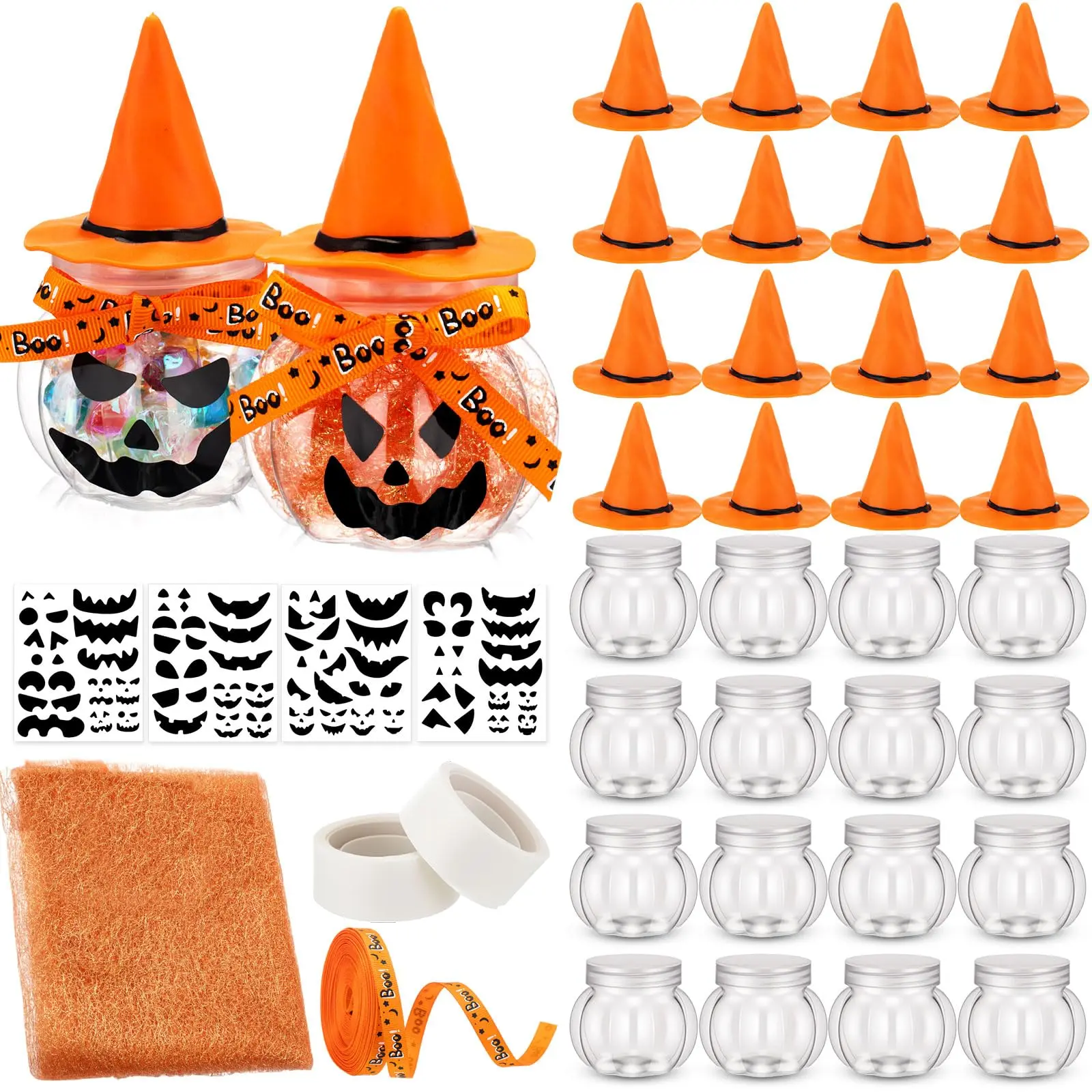 12/16/24 Sets Halloween Treat Jars Spooky Season Candy Jars DIY Kit  Halloween Witch Potion Bottles for Students Parents Teachers for  Summerween Halloween Classroom Birthday Party Favors Centerpieces Decor Halloween Girls Night Trunk or Treat