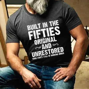 70th Birthday T-Shirt - Built In The Fifties - Retirement & Father's Day Gift for Dad D83